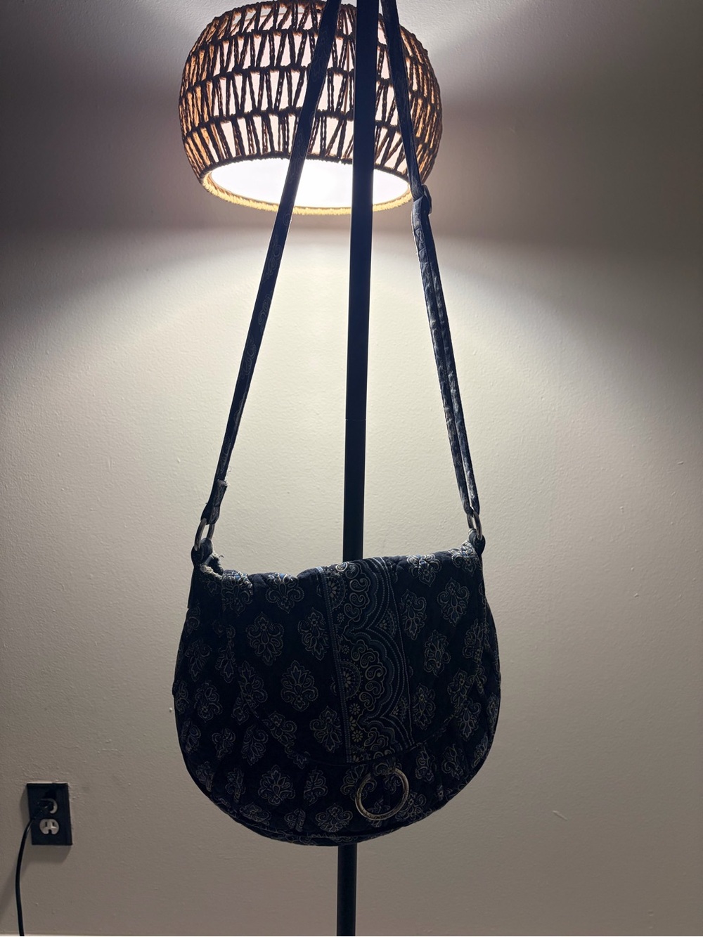 Vera Bradley Quilted Paisley Crossbody Bag - Black